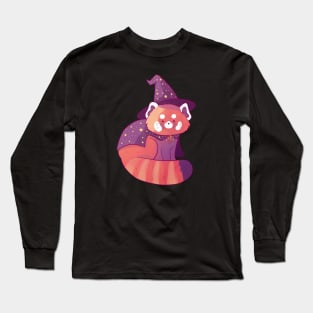 Cute red panda wizard Long Sleeve T-Shirt